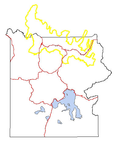 Map of Yellowstone's northern range.